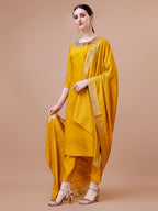 Hand Embroidered And Embellished Kurta With Pant And Dupatta Set, Multicolor - Hiral Fashion | Grocsy