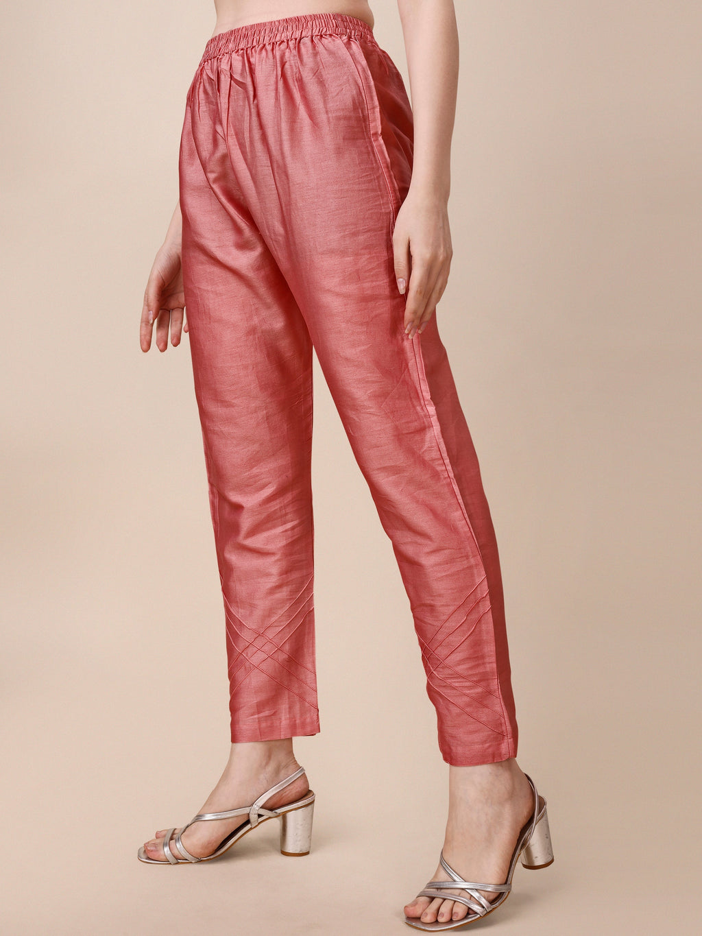 Hand Embroidered Kurta With Pant & Organza Dupatta, Multicolor - Hiral Fashion | Grocsy
