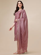 Hand Embroidered Kurta With Pant And Dupatta Set, Multicolor - Hiral Fashion | Grocsy