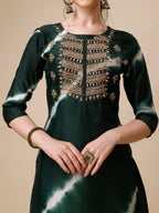 Lehariya Printed And Embroidered Kurta With Pant And Dupatta Set, Multicolor - Hiral Fashion | Grocsy
