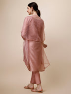 Hand Embroidered Kurta With Pant & Dupatta Set, Multicolor - Hiral Fashion | Grocsy