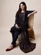 Embroidered Kurta With Pant And Dupatta Set, Multicolor - Hiral Fashion | Grocsy