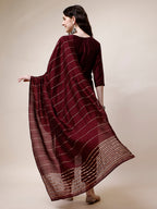 Embroidered Kurta With Pant And Dupatta Set, Multicolor - Hiral Fashion | Grocsy