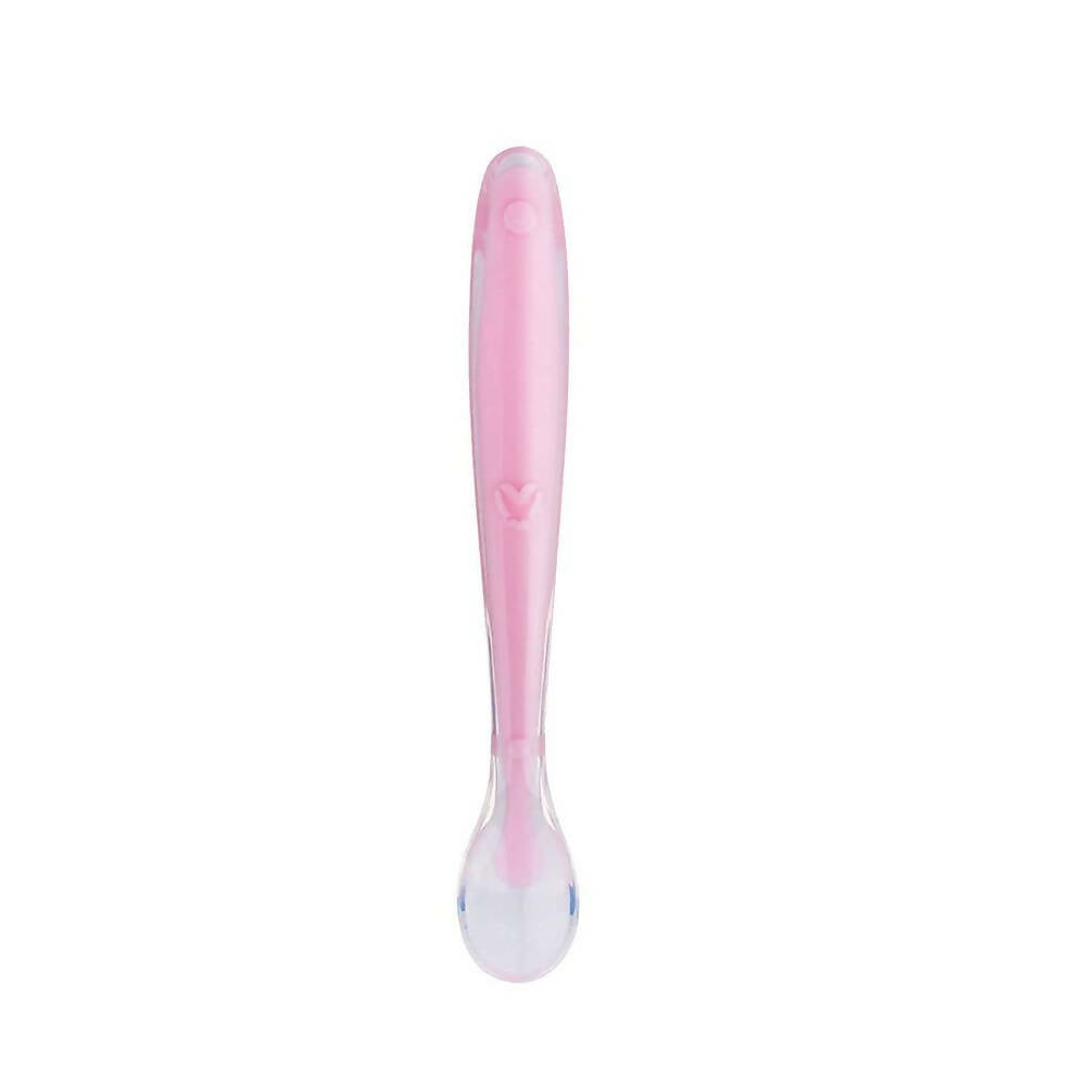 Safe-O-Kid Soft Tip Silicone Spoon, Pink For Kids Protection | Grocsy