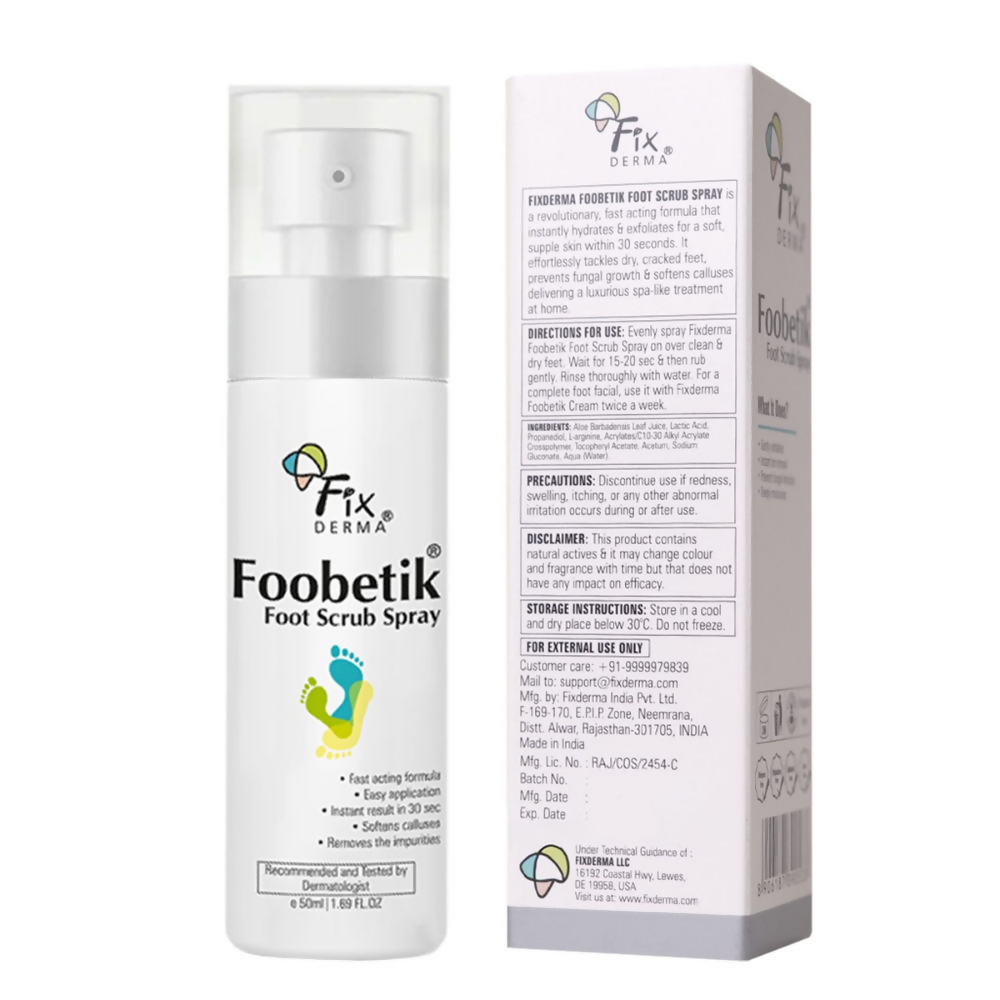 Fixderma Foobetik Foot Scrub Spray | Grocsy