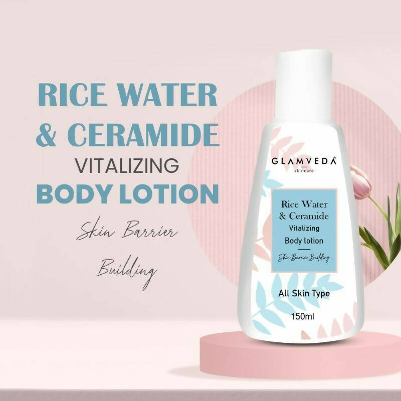 Glamveda Korean Rice Water & Ceramide Vitalizing Body Lotion | Grocsy