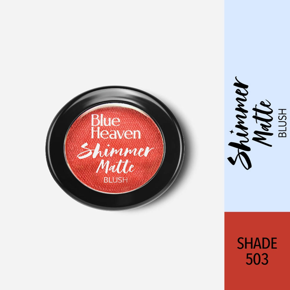 Blue Heaven Shimmer Matte Blush Shade 503 | Grocsy