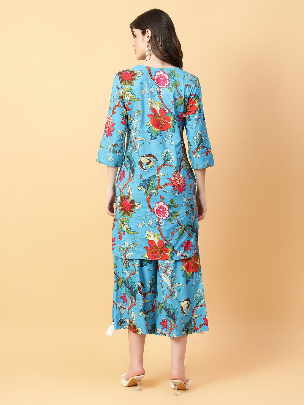 Joban Fashion Black Cotton Printed & Hand Work Co-ord Set | Grocsy