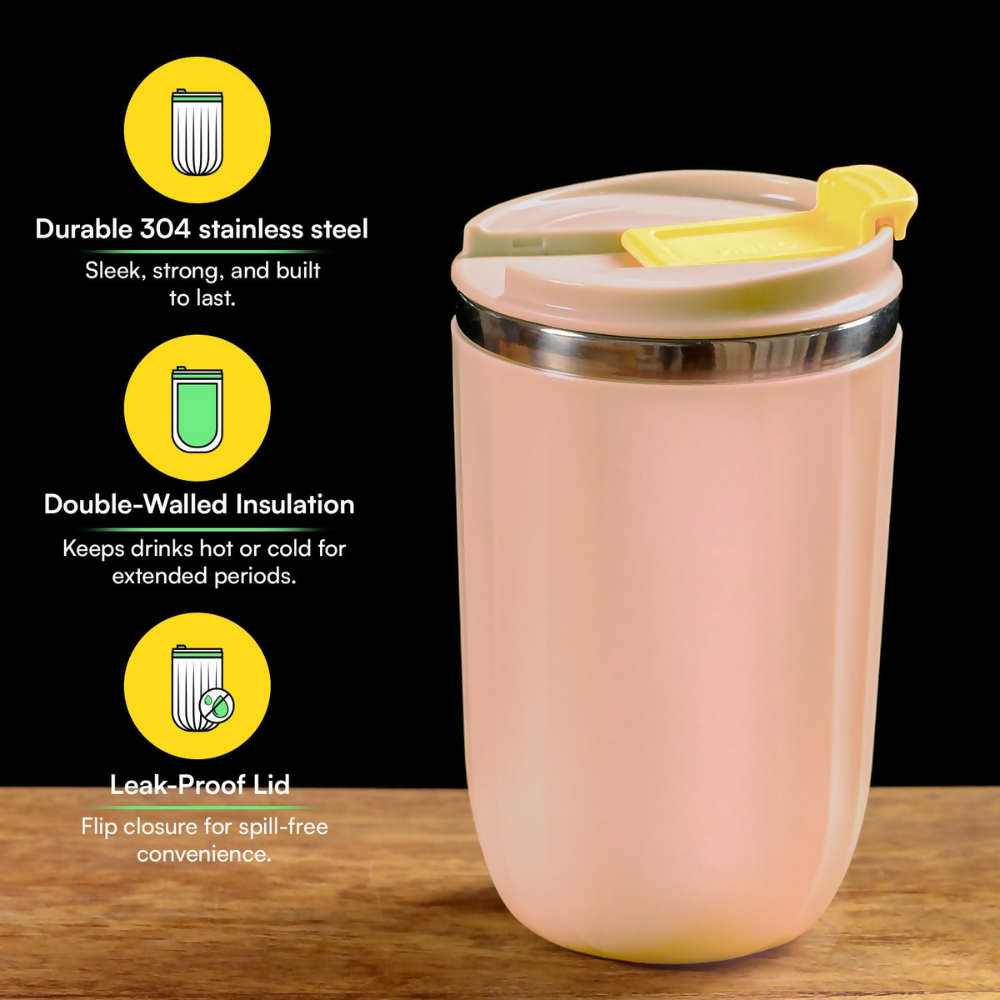 Udyan Tea Stainless Steel Vacuum Insulated Tumbler - Pink | Grocsy
