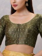 Joban Fashion Women Silk Black Stitched Blouse | Grocsy