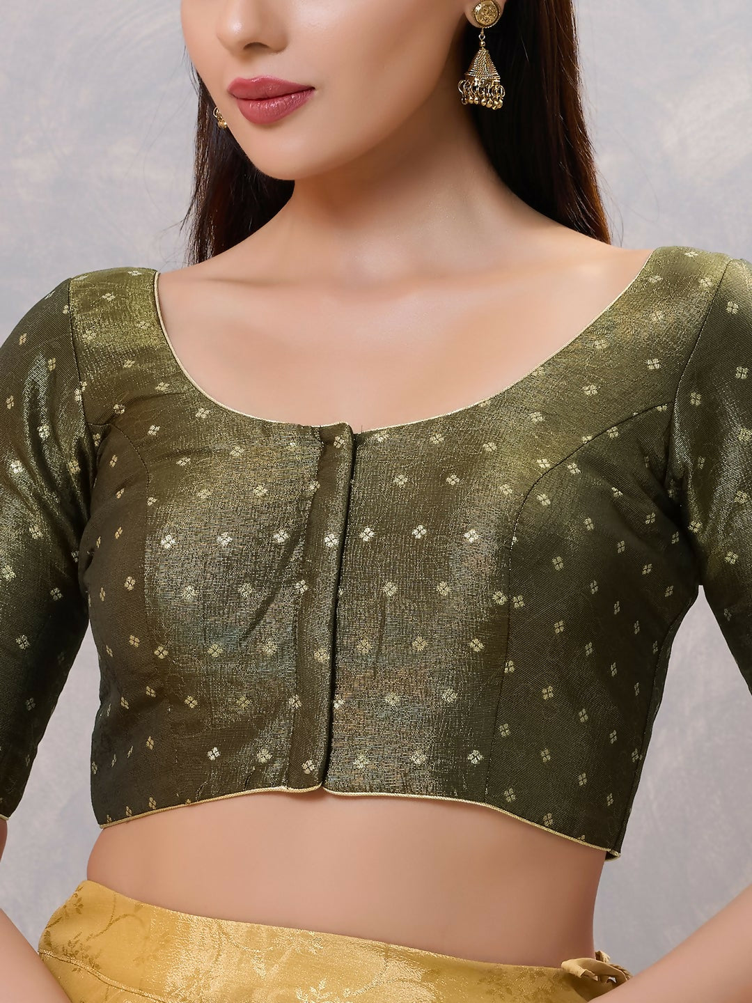 Joban Fashion Women Silk Black Stitched Blouse | Grocsy