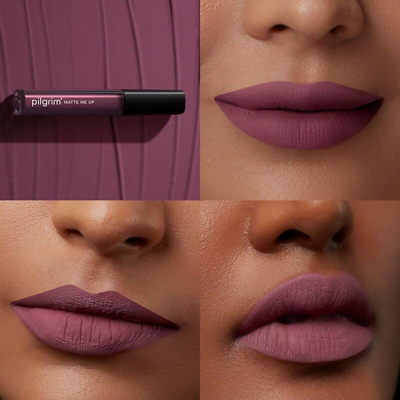 Pilgrim Liquid Matte Lipstick with Hyaluronic Acid - Mauve Desire | Grocsy
