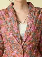 Myshka Women's Multi Cotton Printed jacket | Grocsy