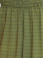 Miravan Women's Green & Yellow Floral Printed Pure Cotton Kurta With Sharara | Grocsy