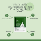 Bake 10% Niacinamide + Zinc PCA Serum Sheet Mask | Grocsy