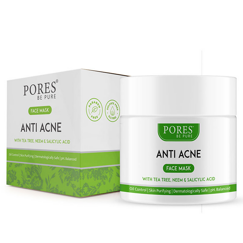 Pores Be Pure Anti Acne Face Pack With Salicylic Acid, Neem & Tea Tree | Grocsy