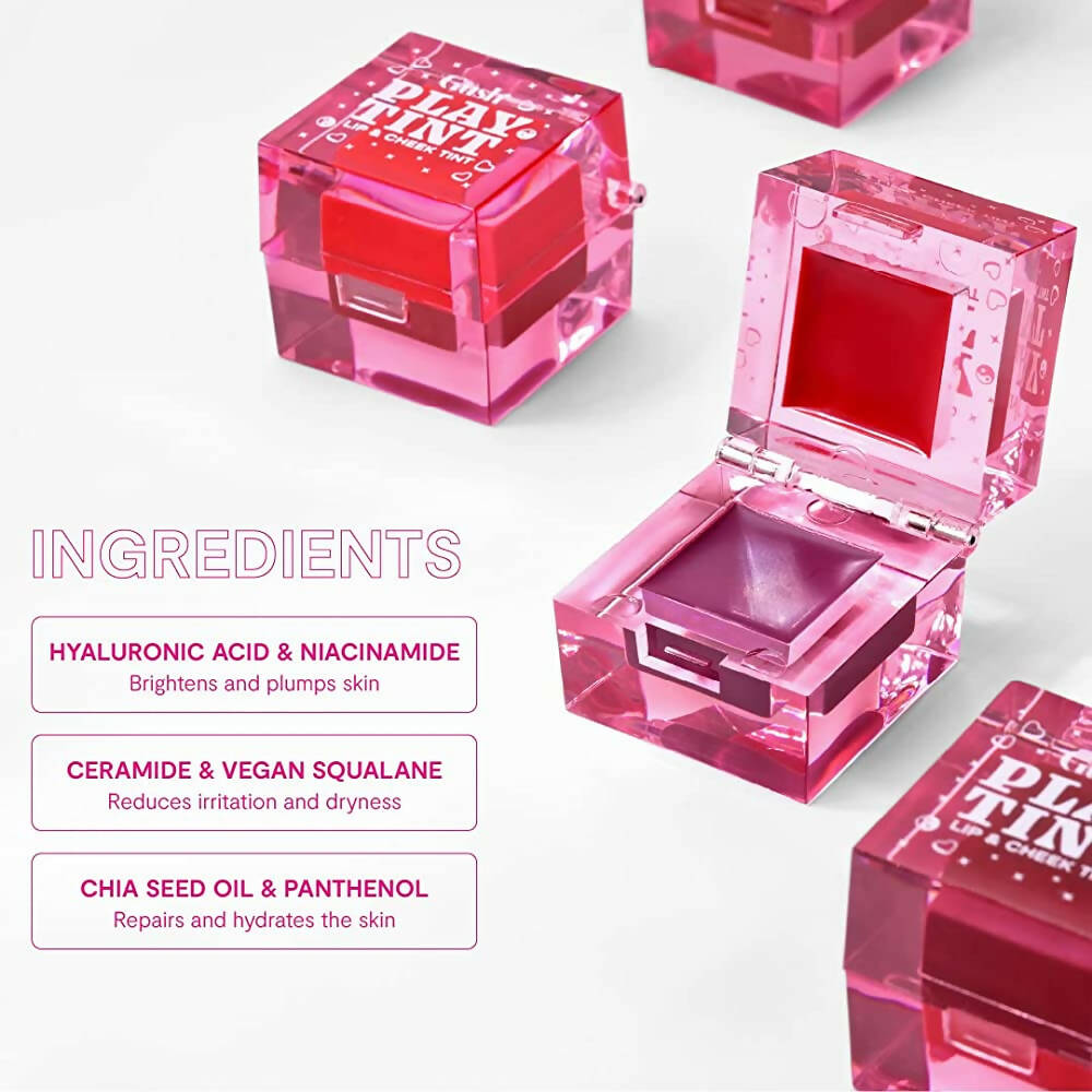 Gush Beauty Play Tint & Lip Stains - 2 in 1 Lip and Cheek Tint - Rose Pink & Brown Sugar | Grocsy