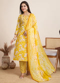 Prazu Fashion Yellow Printed Cotton Blend Festival Wear Salwar Suit | Grocsy