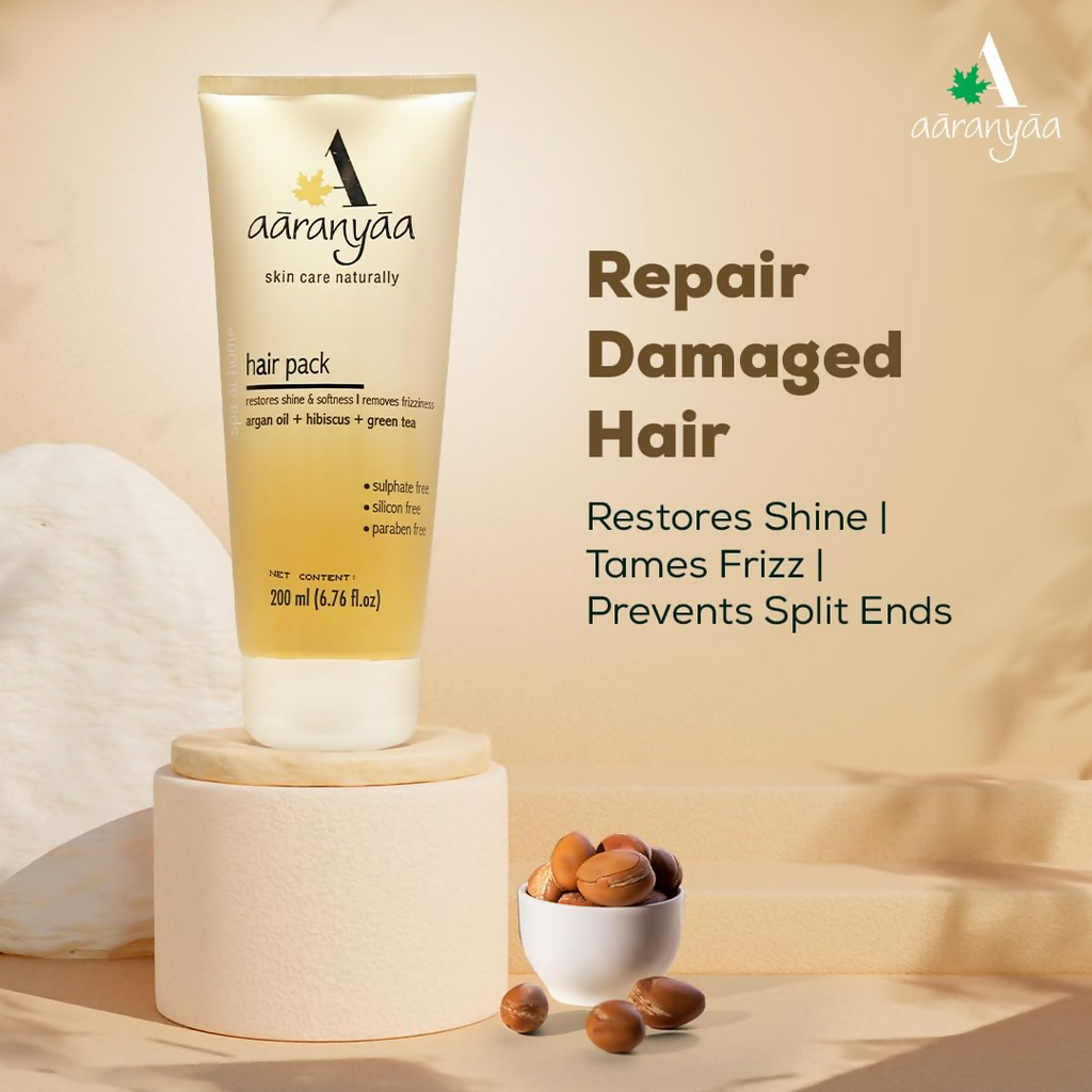 Aaranyaa Hair Pack With Argan Oil For Dry & Frizzy Hair | Deep Conditioning And Hair Fall Control | Grocsy