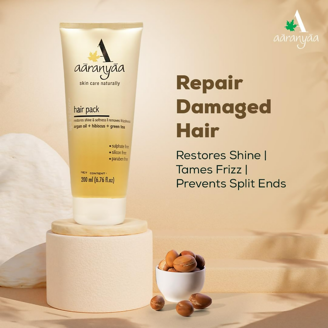 Aaranyaa Hair Pack With Argan Oil For Dry & Frizzy Hair | Deep Conditioning And Hair Fall Control | Grocsy