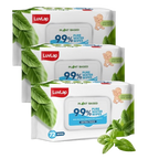 LuvLap Plant Based 99% Pure Water Extra Thick Unscented Baby Wipes | Grocsy