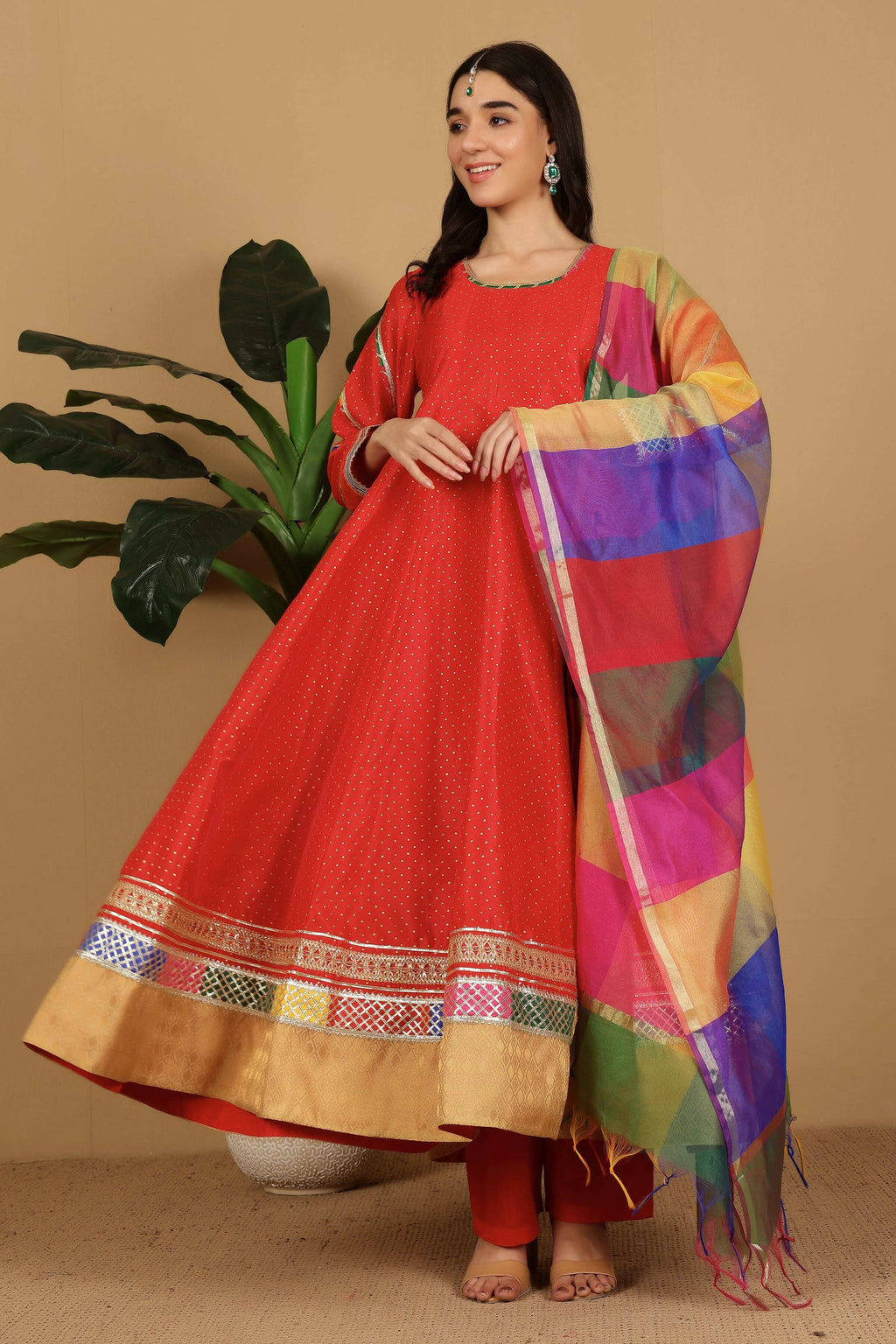 Joban Fashion Red Silk Lehenga Set | Grocsy