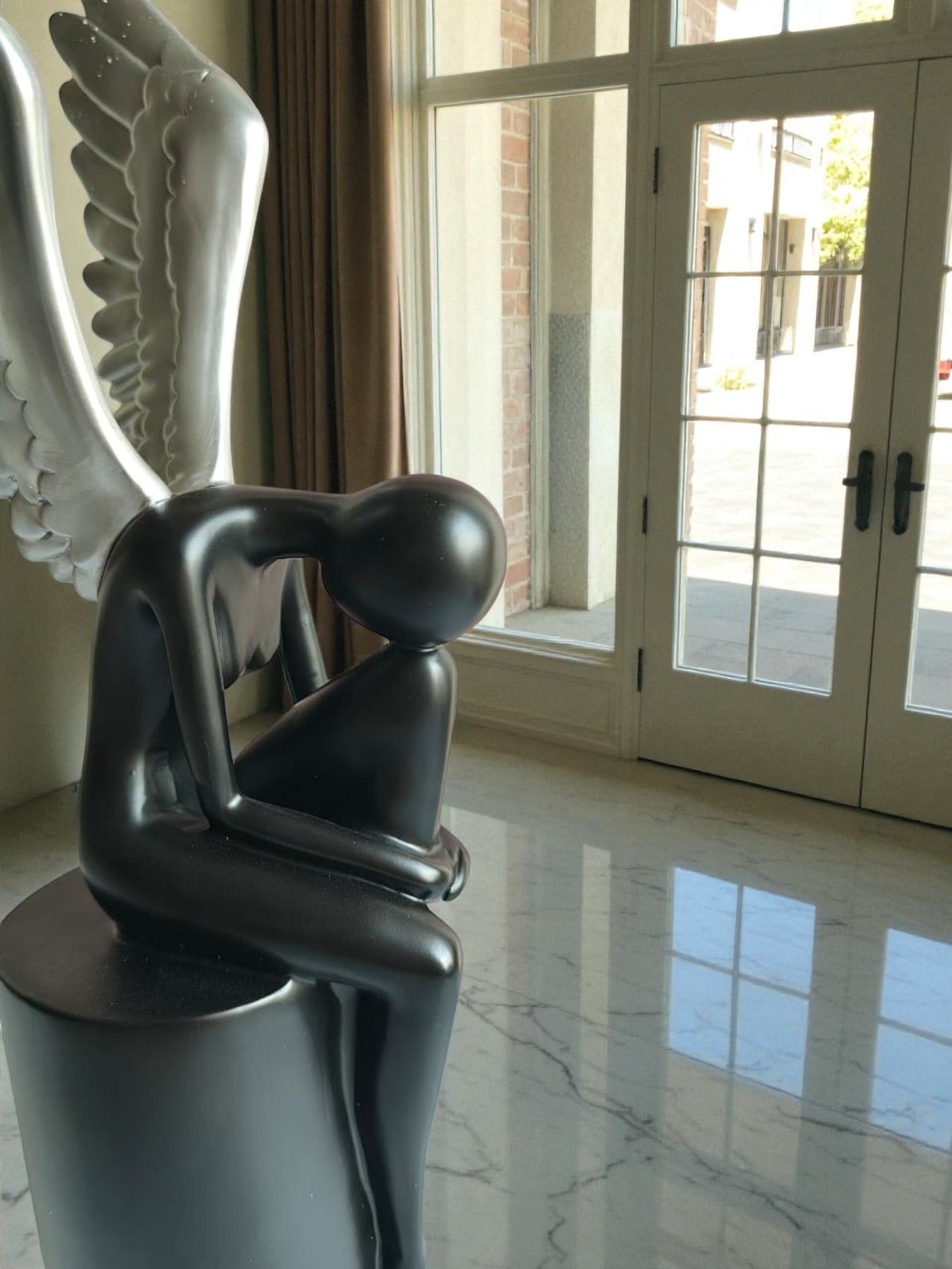 Sun Mun Decors Black & Silver Lady with Wings | Grocsy