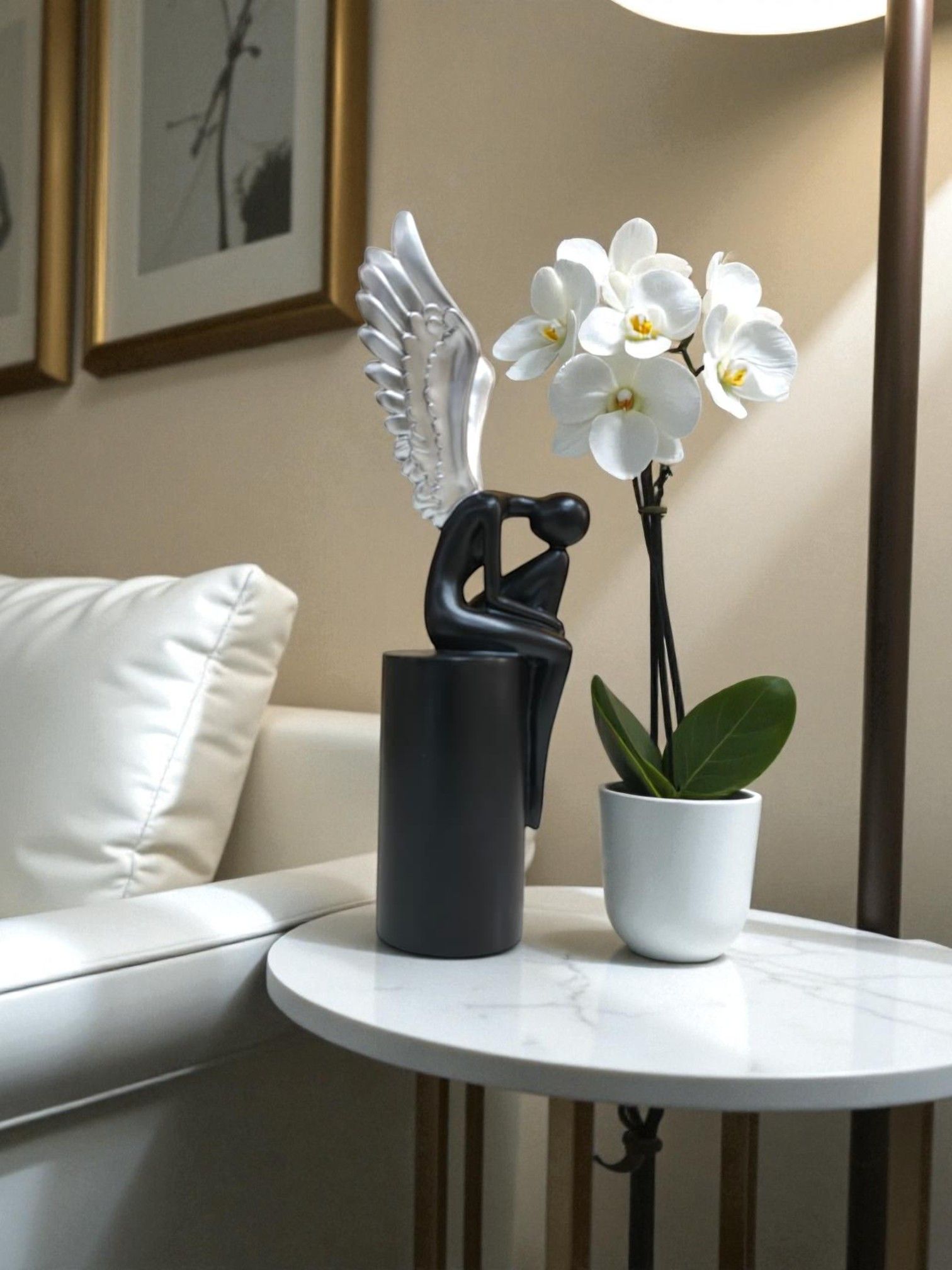Sun Mun Decors Black & Silver Lady with Wings | Grocsy