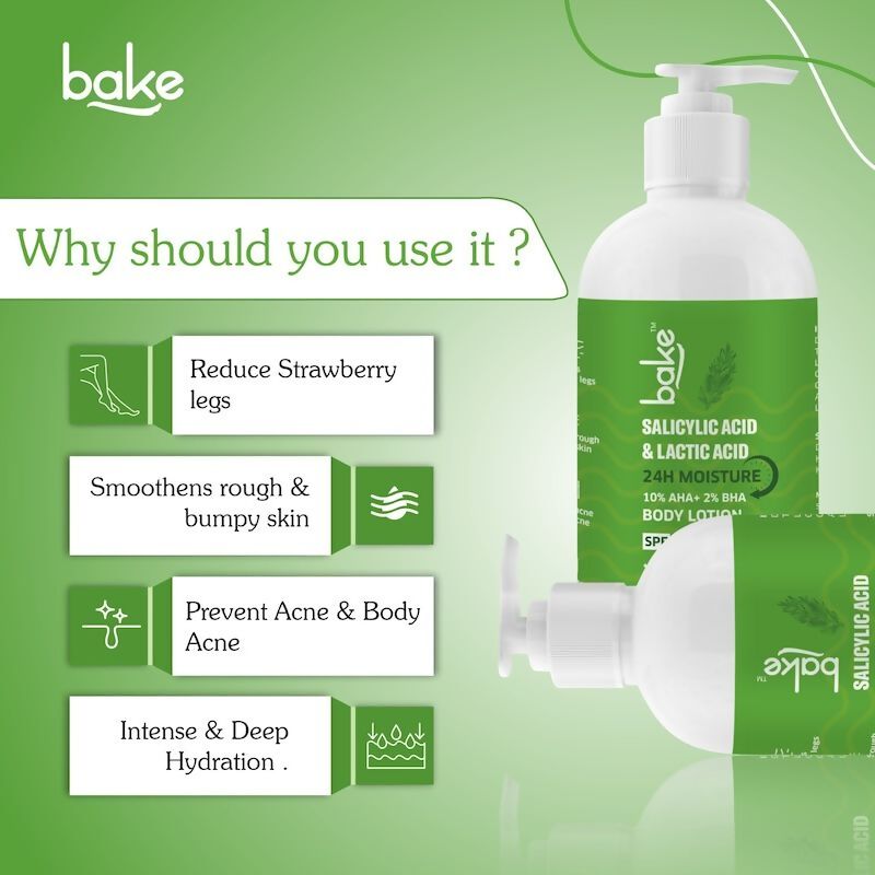 Bake 10% AHA + 2% BHA Body Lotion SPF 30 | Grocsy