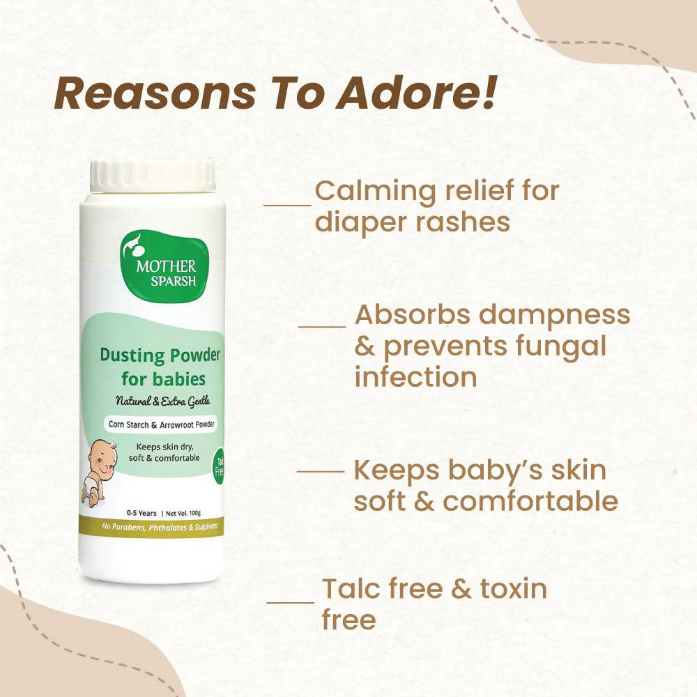 Mother Sparsh Plant Powered Dusting Powder For Babies | Grocsy