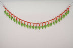 Kundan HandiKrafts Green Leaf Red Beats Thoranna | Grocsy