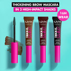 NYX Professional Makeup Thick It Stick It Brow Mascara - Black | Grocsy