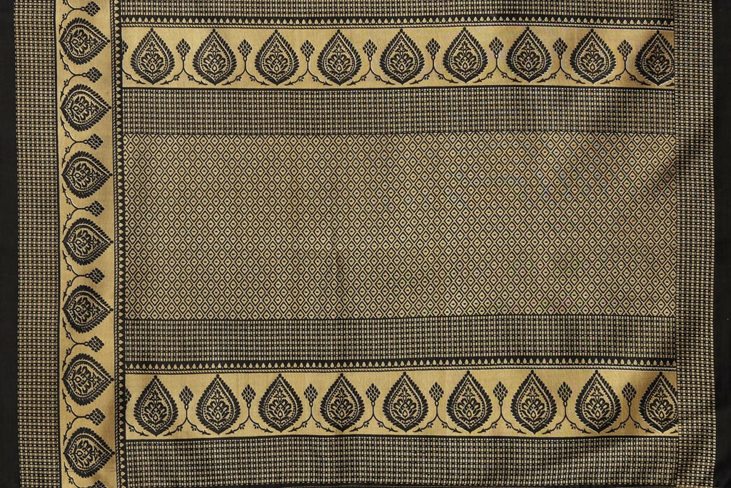 Vamika Black Printed Art Silk Saree | Grocsy
