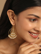 Nuyug 18k Triple Pearl Hoop Anti Tarnish Earrings | Grocsy