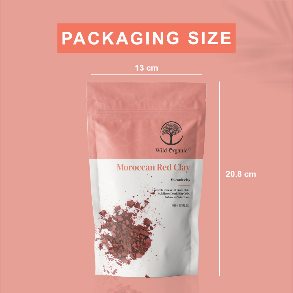 Wild Organic Moroccan Red Clay Powder | Grocsy