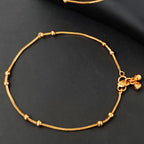 JS Fashion High Gold Simple Beaded Payal for Women & Girls | Grocsy