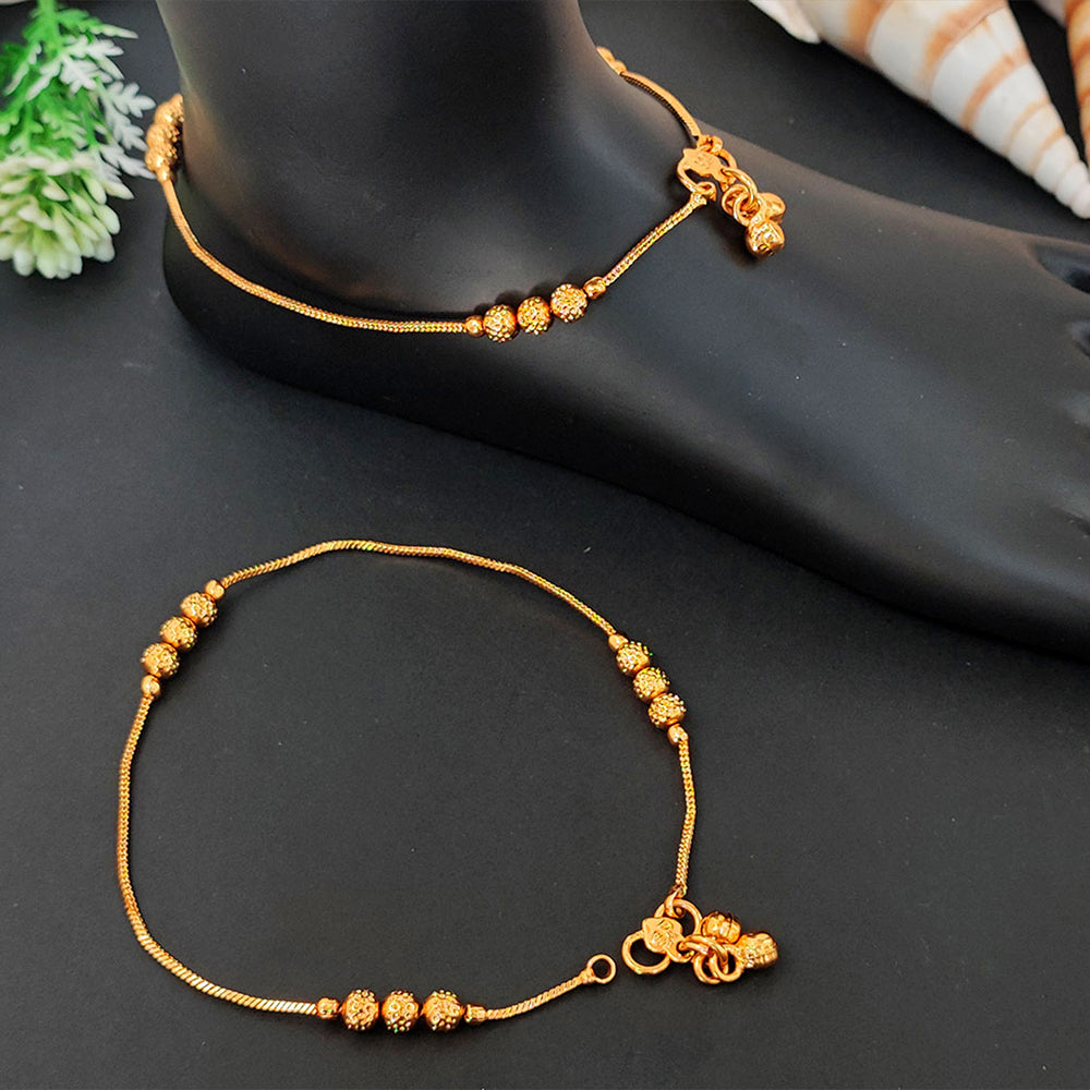 JS Fashion High Gold Designer Beads Anklet for Women & Girls | Grocsy