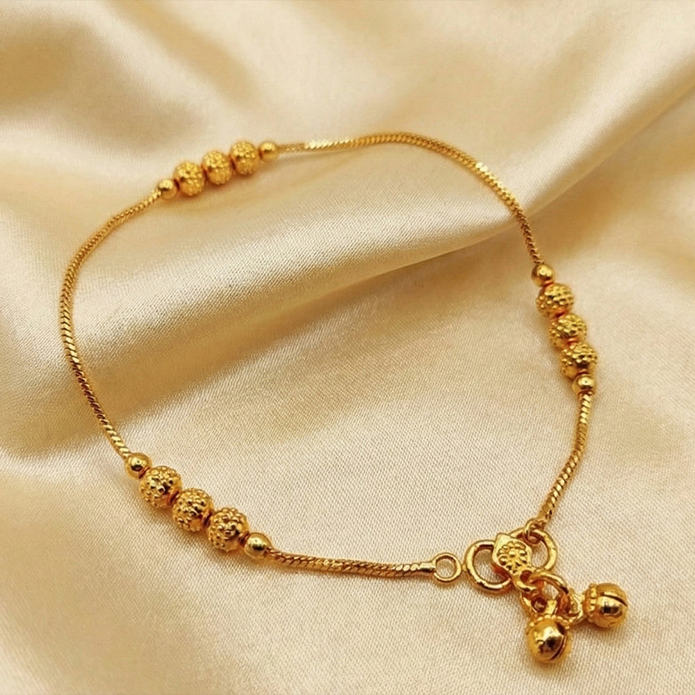 JS Fashion High Gold Designer Beads Anklet for Women & Girls | Grocsy