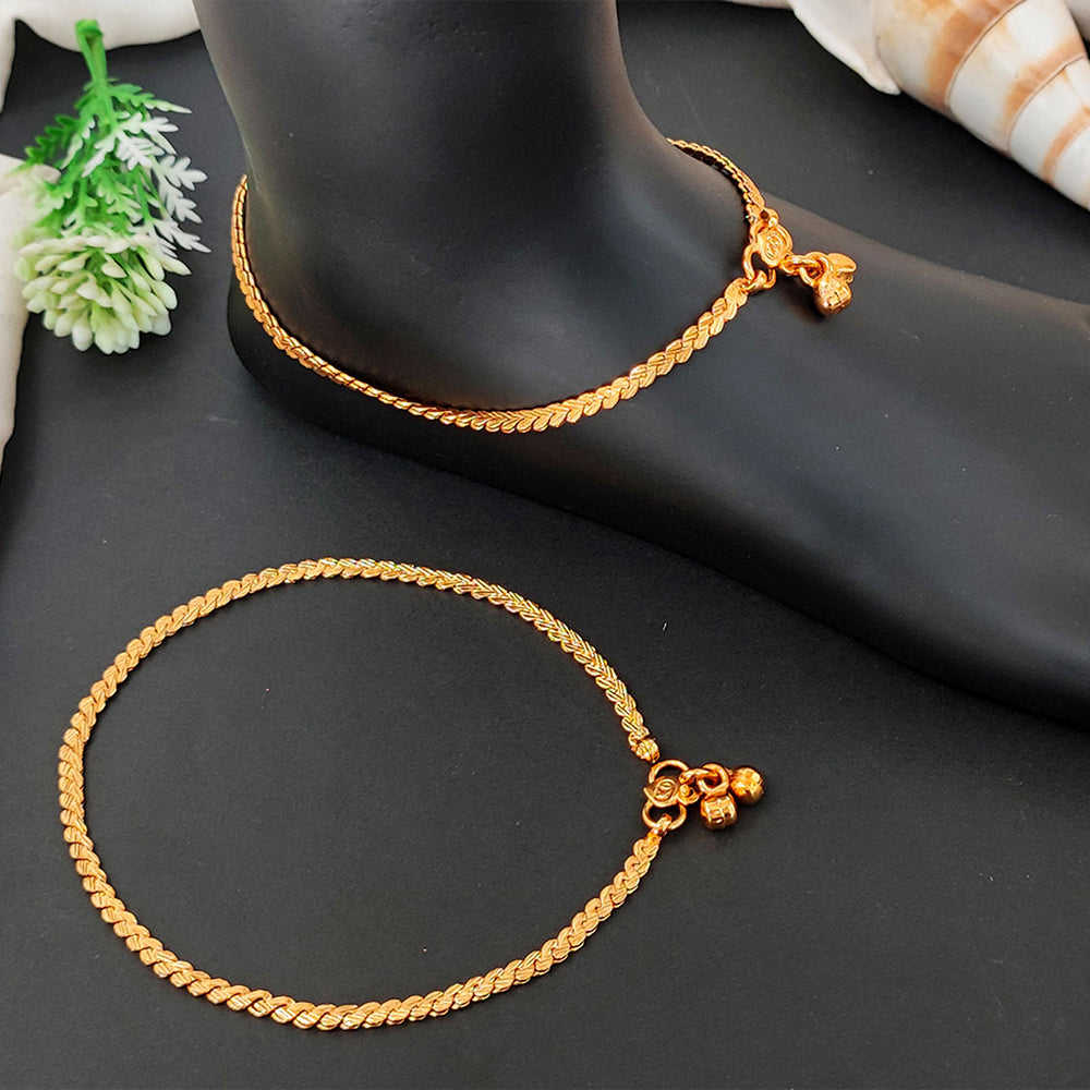 JS Fashion Designer High Gold Polish Fancy Style Payal for Women & Girls | Grocsy
