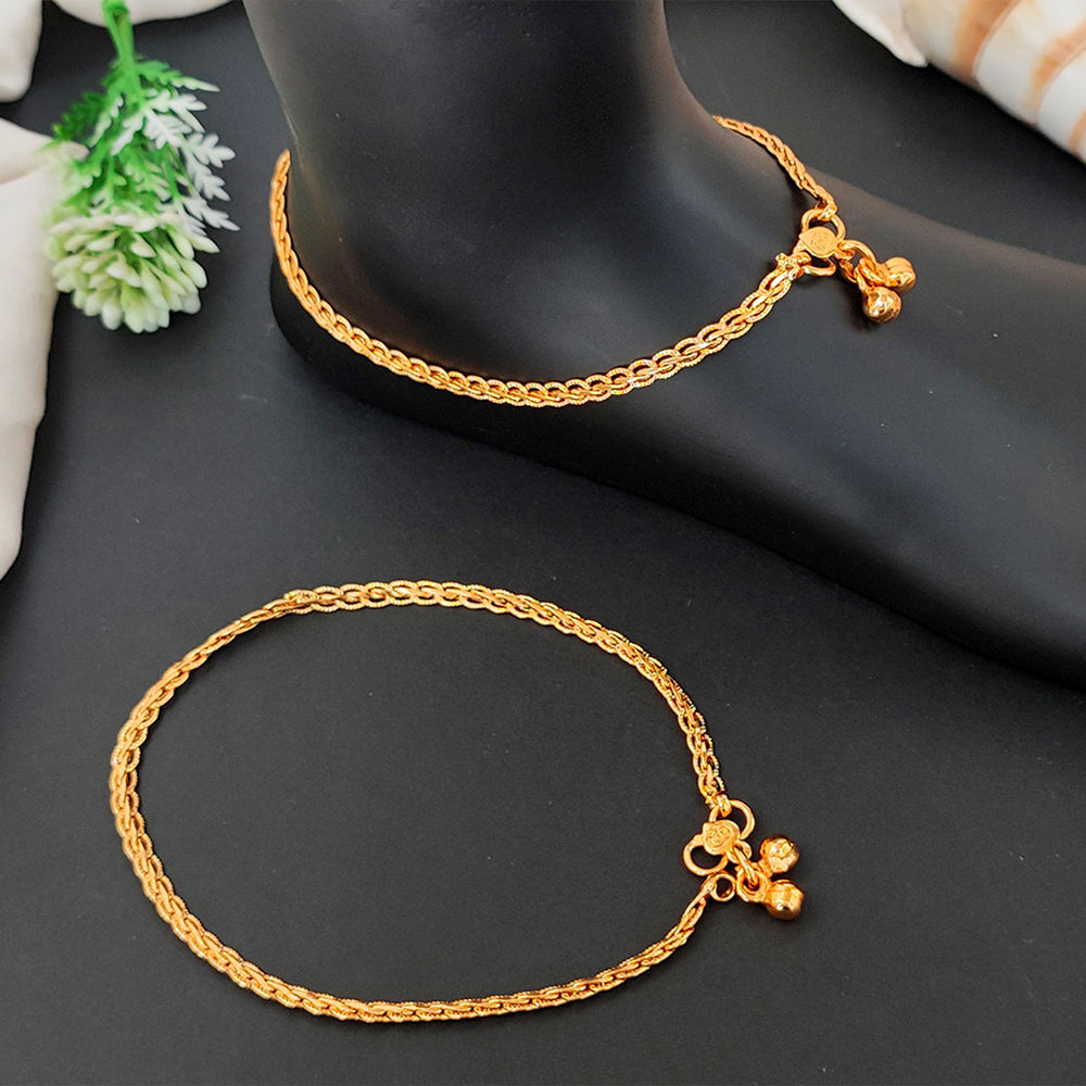 JS Fashion Antique Designer High Gold Polish Fancy Style Payal for Women & Girls | Grocsy