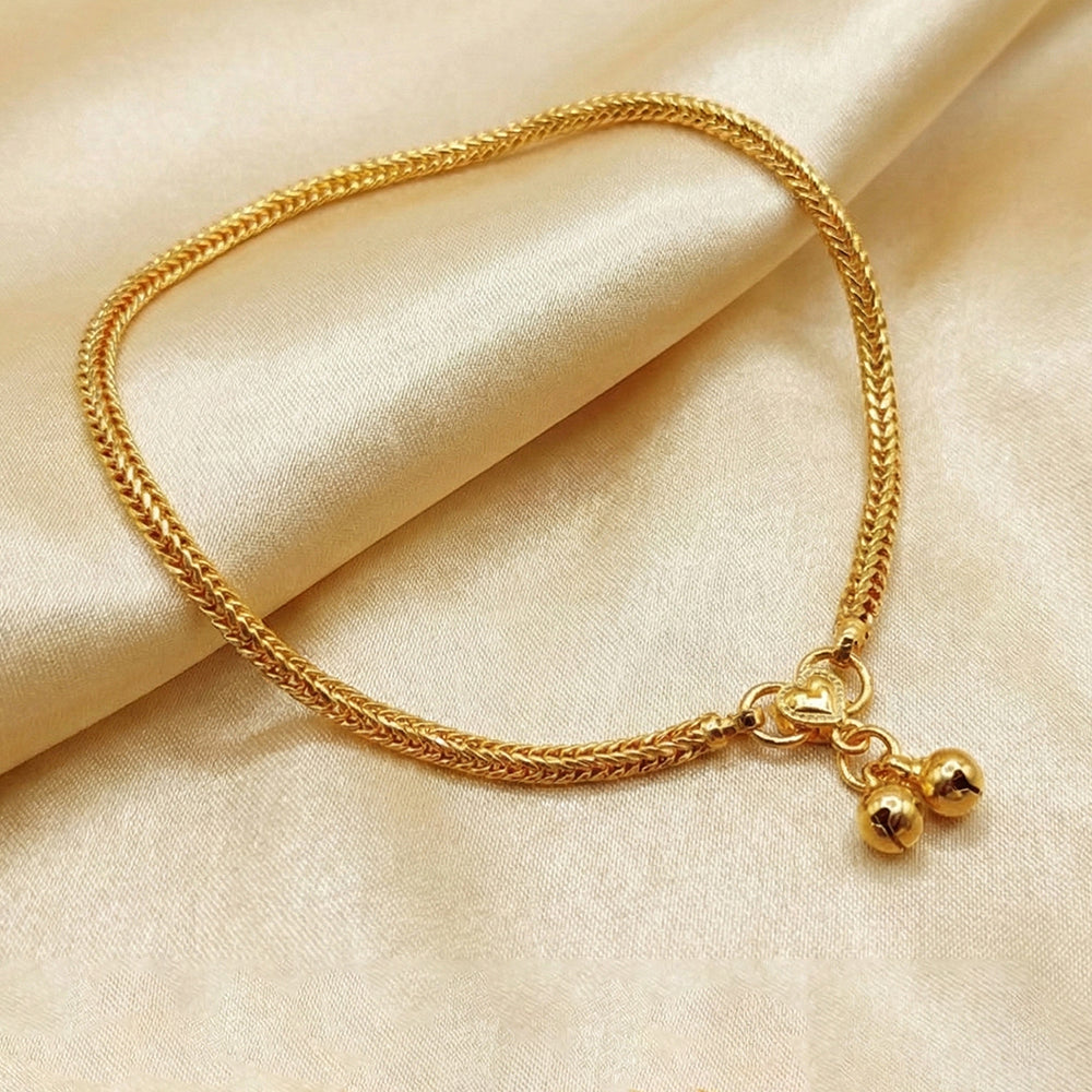 JS Fashion High Gold Traditional Chain Pattern Payal for Women & Girls | Grocsy