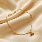 JS Fashion Elegant High Gold Simple Beads Anklet for Women & Girls | Grocsy
