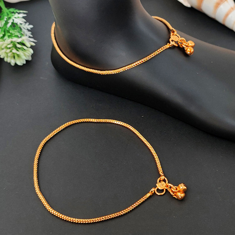 JS Fashion High Gold Thick Chain Traditional Anklet for Women & Girls | Grocsy