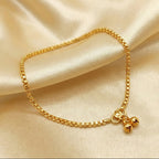 JS Fashion High Gold Heavy Box Chain Traditional Payal for Women & Girls | Grocsy
