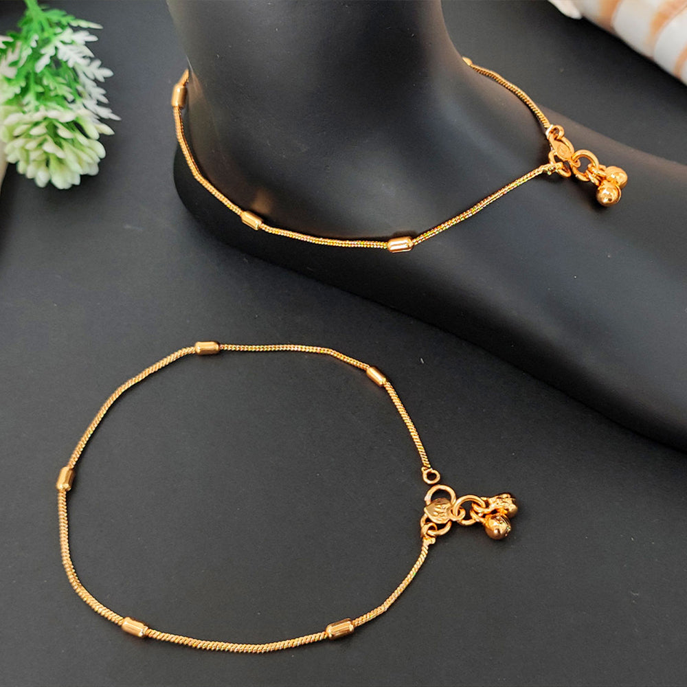 JS Fashion Beautiful High Gold Polish Fancy Style Payal for Women & Girls | Grocsy