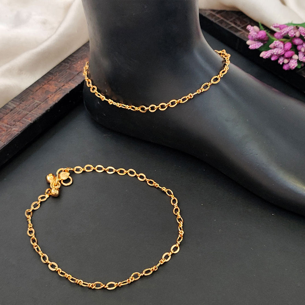 JS Fashion Beautiful Antique High Gold Polish Fancy Payal for Women & Girls | Grocsy