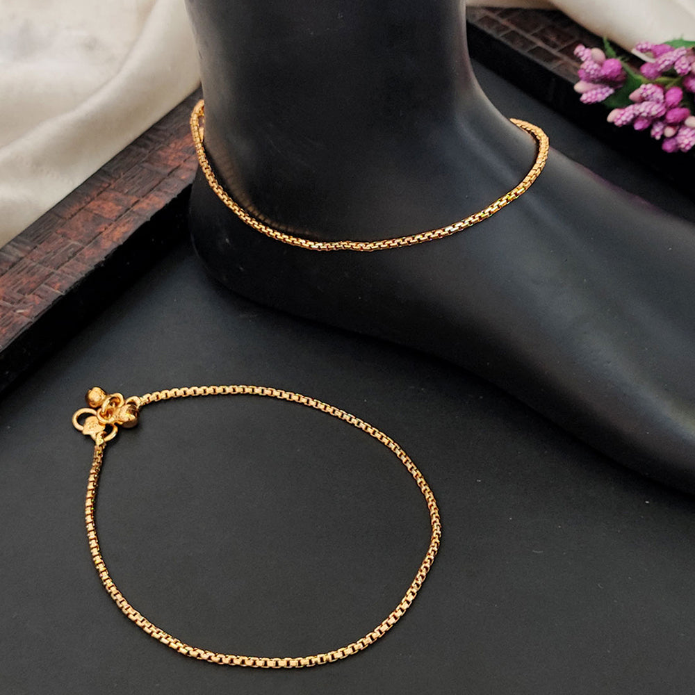 JS Fashion High Gold Classic Chain Payal for Women & Girls | Grocsy
