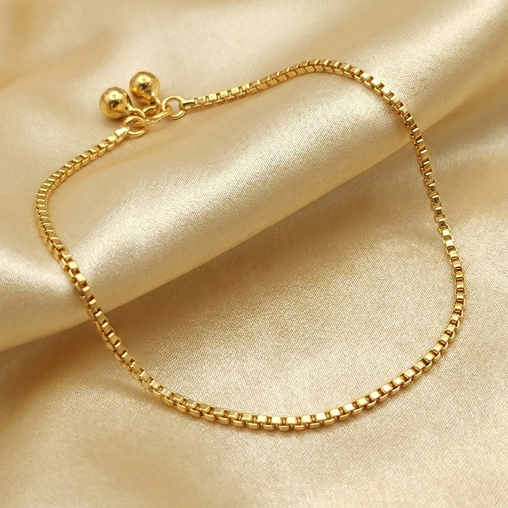 JS Fashion High Gold Classic Chain Payal for Women & Girls | Grocsy