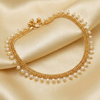 JS Fashion High Gold Pearl Drop Designer Payal for Women & Girls | Grocsy