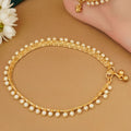 JS Fashion High Gold Fancy Pearl Anklet for Women & Girls | Grocsy